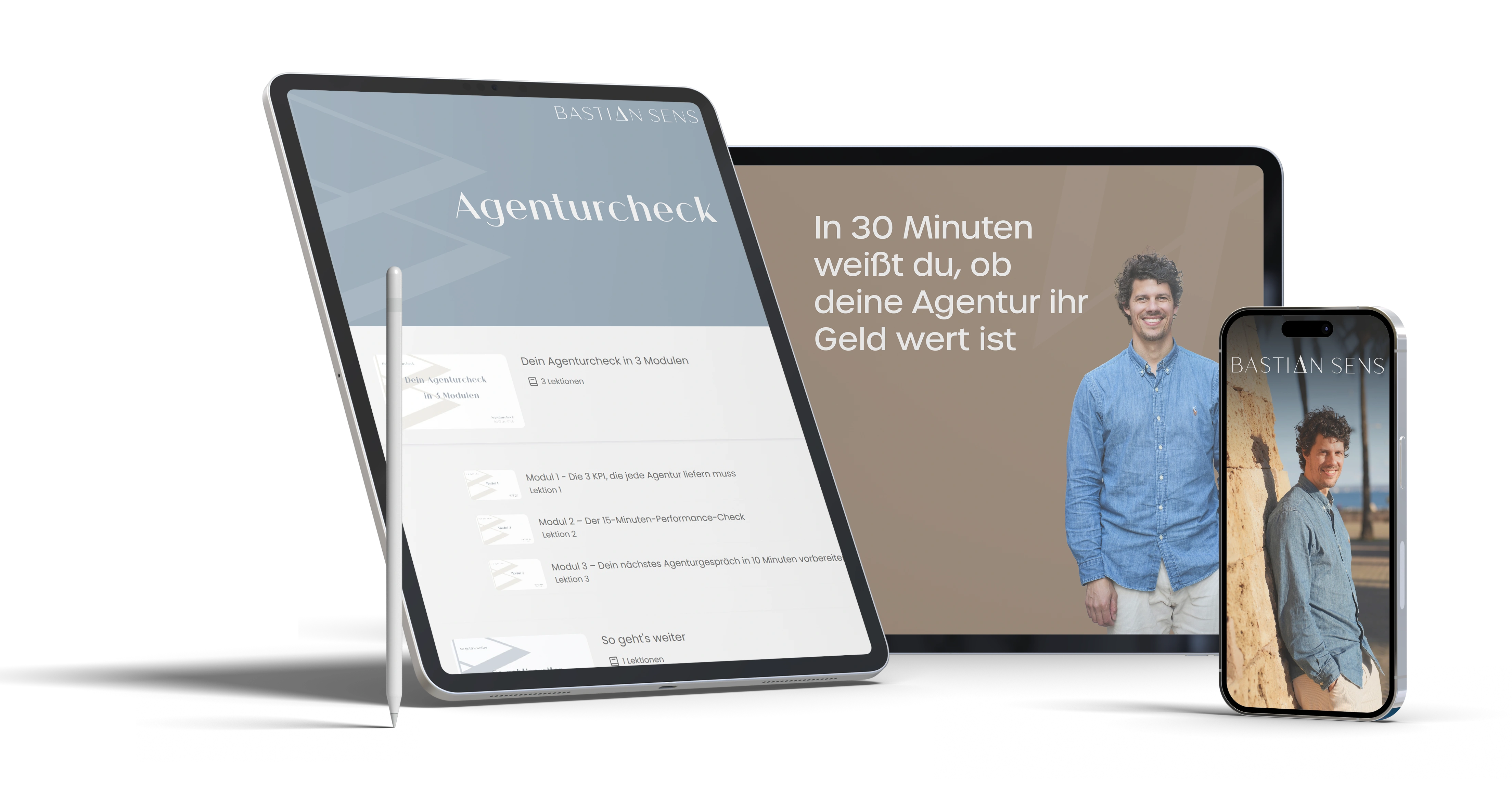Agentur-Check - Mockup mit iPad und iPhone